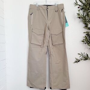 Neff Gnargo Cargo Snowboard Ski Pants Tan XL NWT